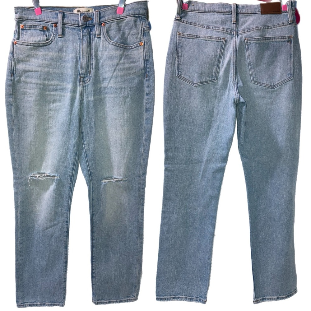 Madewell High-Rise Slim Crop Boyjean sz 26 light blue wash 15133 GUC
